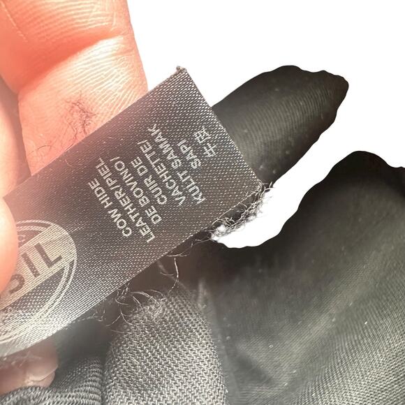 Fossil Black Pebbled Leather Satchel Crossbody Bag Silver Hardware Key Charm - Picture 12 of 14